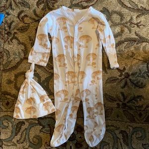 Kate Quinn Mushroom Footies & Knot hat